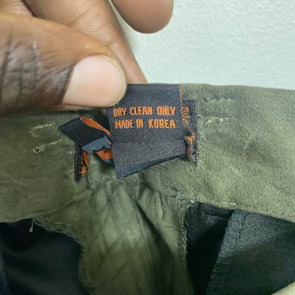 New Vintage CREME DE SILK Olive Green Poly & rayon Mix Pant Mens Size L Waist 36 - Picture 12 of 12